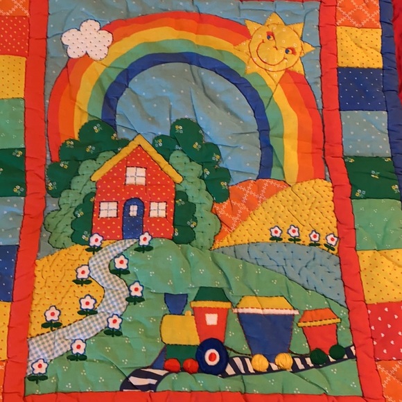 Vtg Baby Blanket Circa 1979 “Rainbow” - Picture 5 of 8